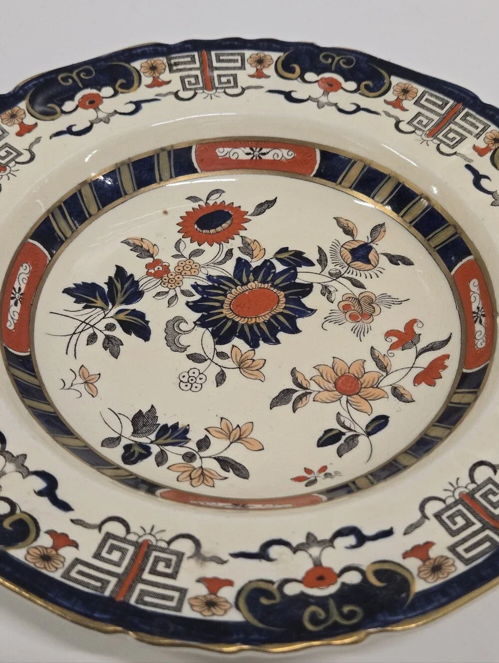 Set of 2 Antique  Mason's Ironstone dinner plates in the 